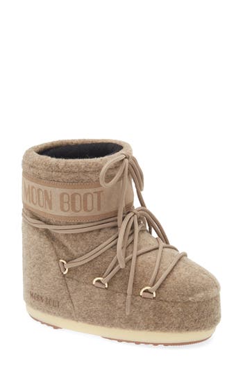 Moon Boot ® Icon Felt Low Boot In Brown