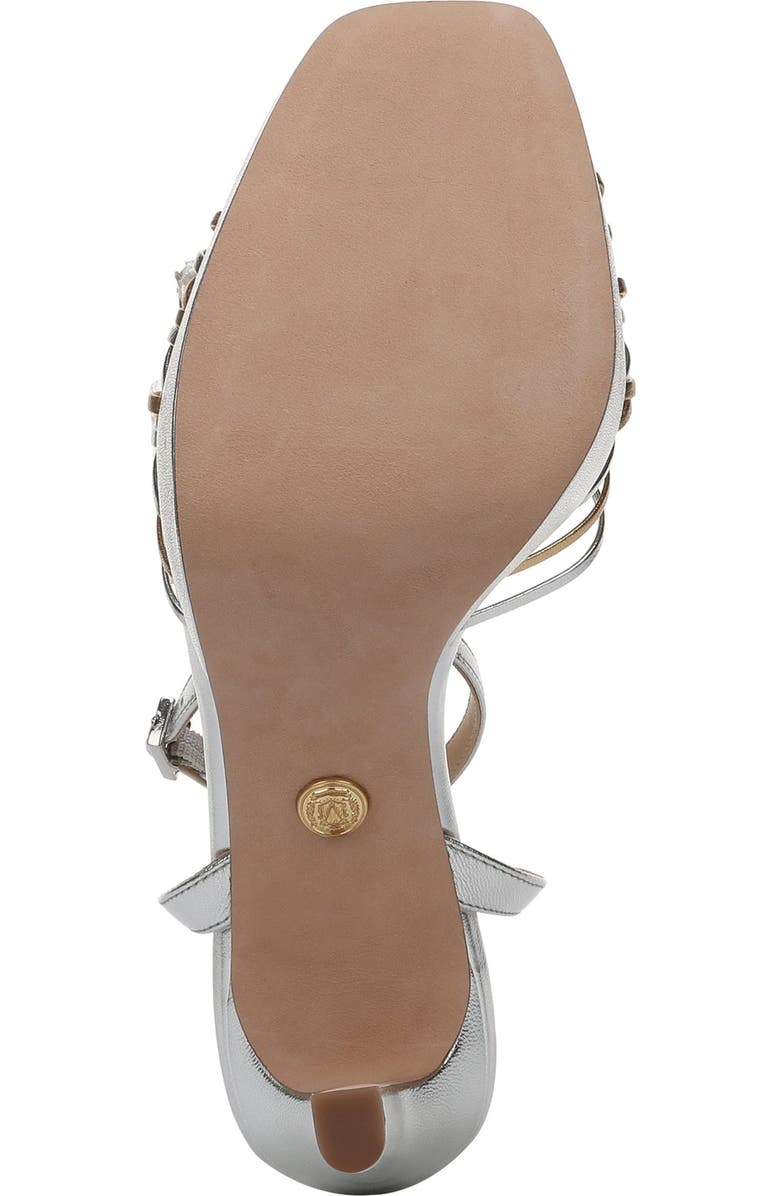 Veronica Beard Beverlee Ankle Strap Platform Sandal, Alternate, color, Silver/ Pale Gold