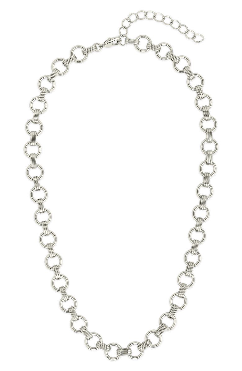 Sterling Forever Rhys Chunky Chain Necklace, Alternate, color, Silver