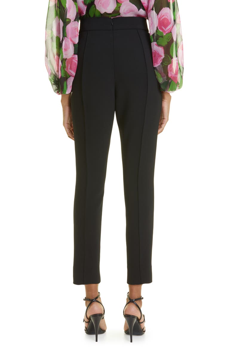 High Waist Skinny Ankle Pants, Alternate, color, BLACK