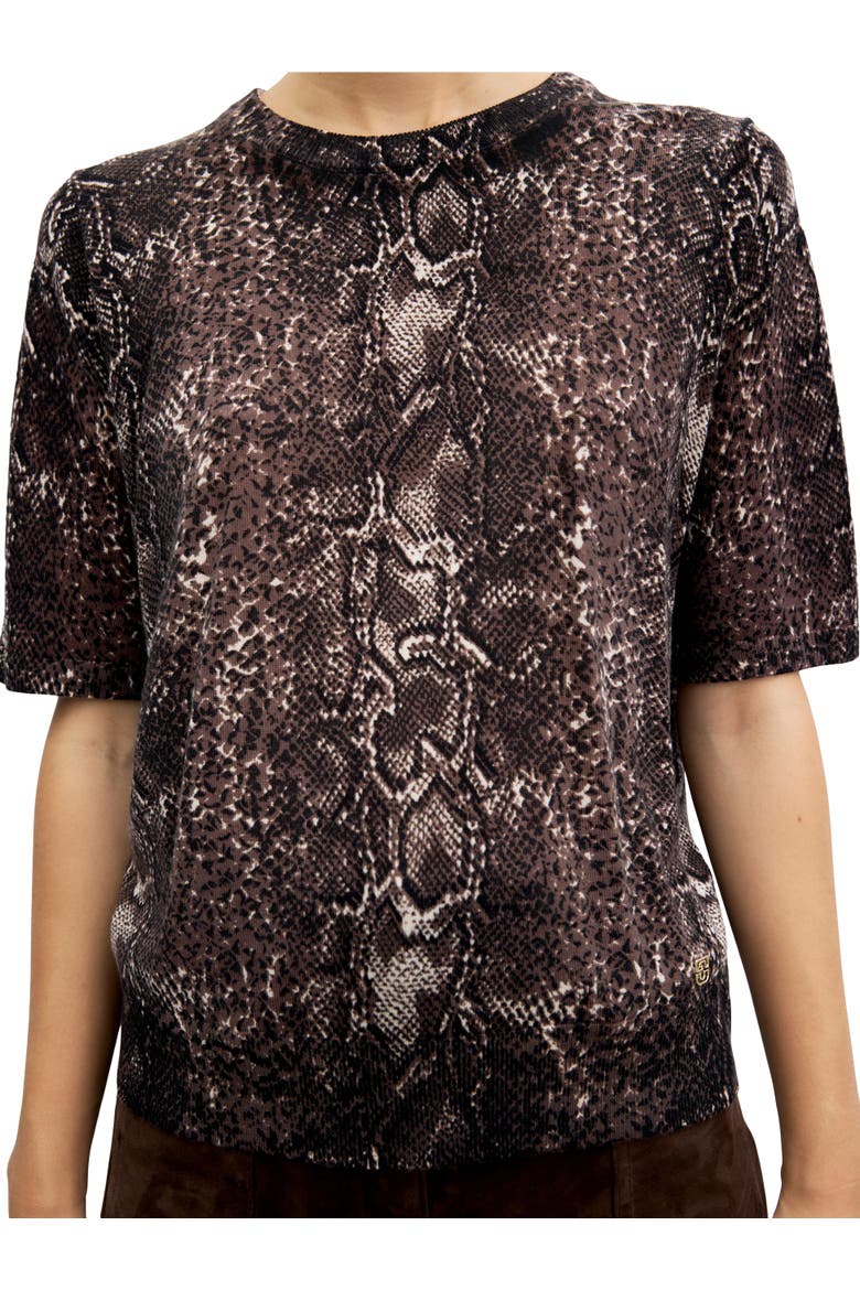 Rosa Animal Print Top, Alternate, color, Brown