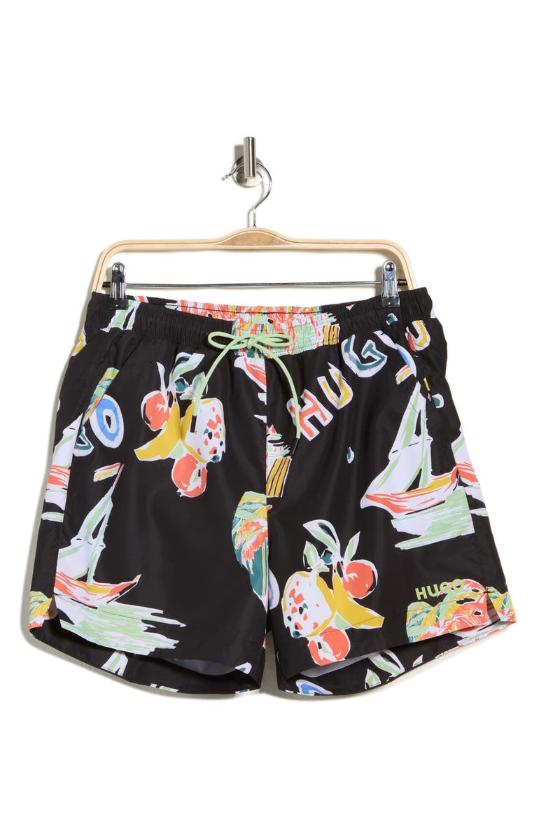 Calala Swim Trunks, Alternate, color, BLACK