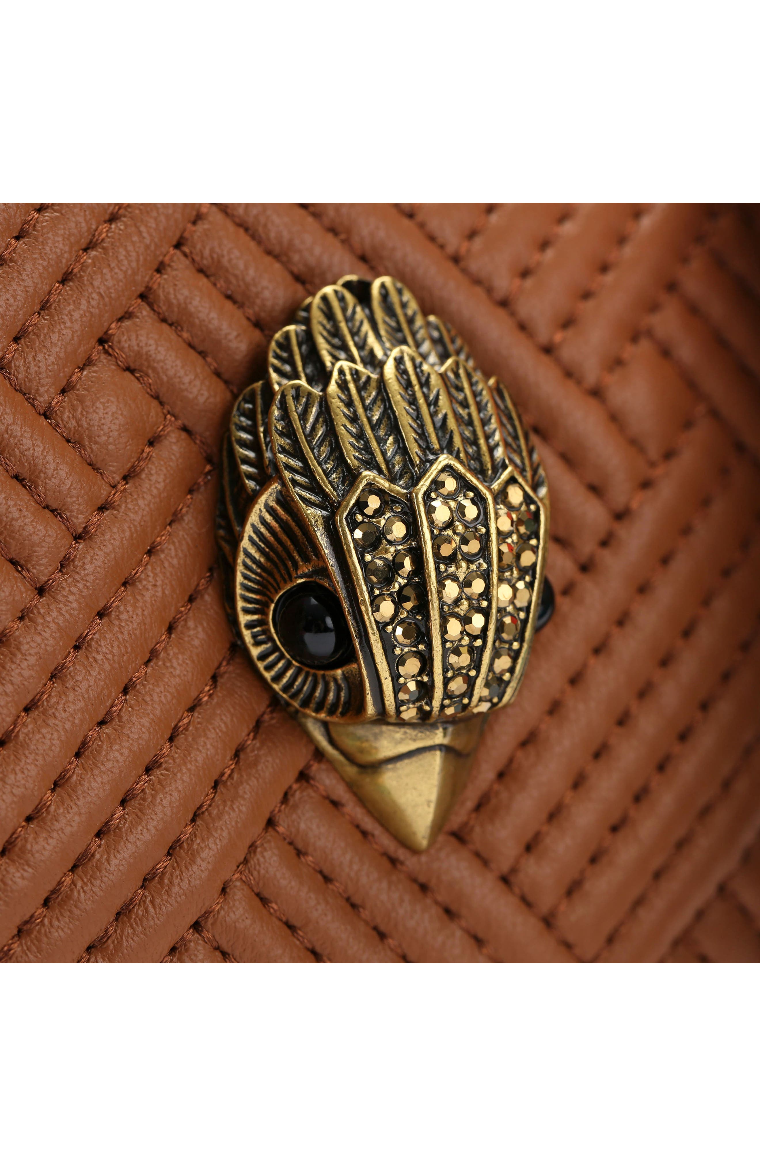 Kurt Geiger London Small Kensington Quilted Leather Duffle Bag, Alternate, color, Brown