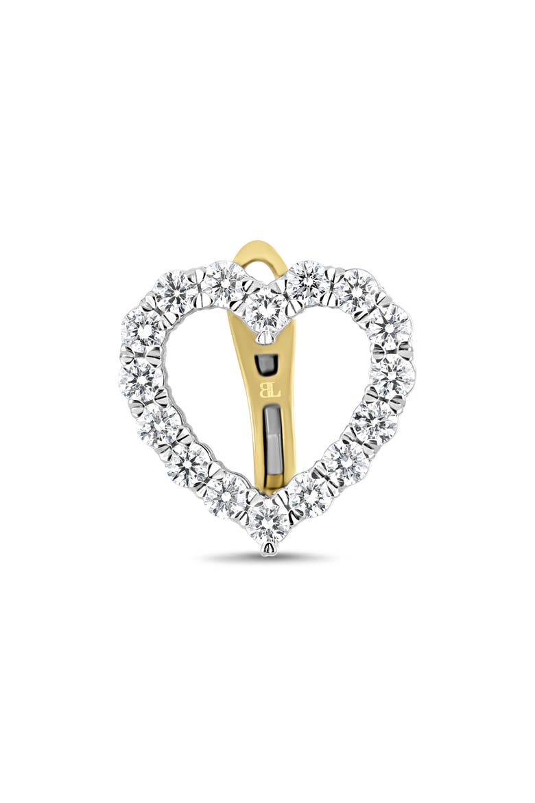 Liora Diamond Heart Earrings, Alternate, color, 18K TWO TONE/ DIAMOND