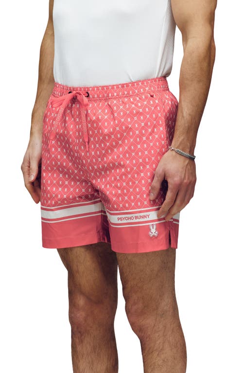 Psycho Bunny Hunter Bunny Print Swim Trunks