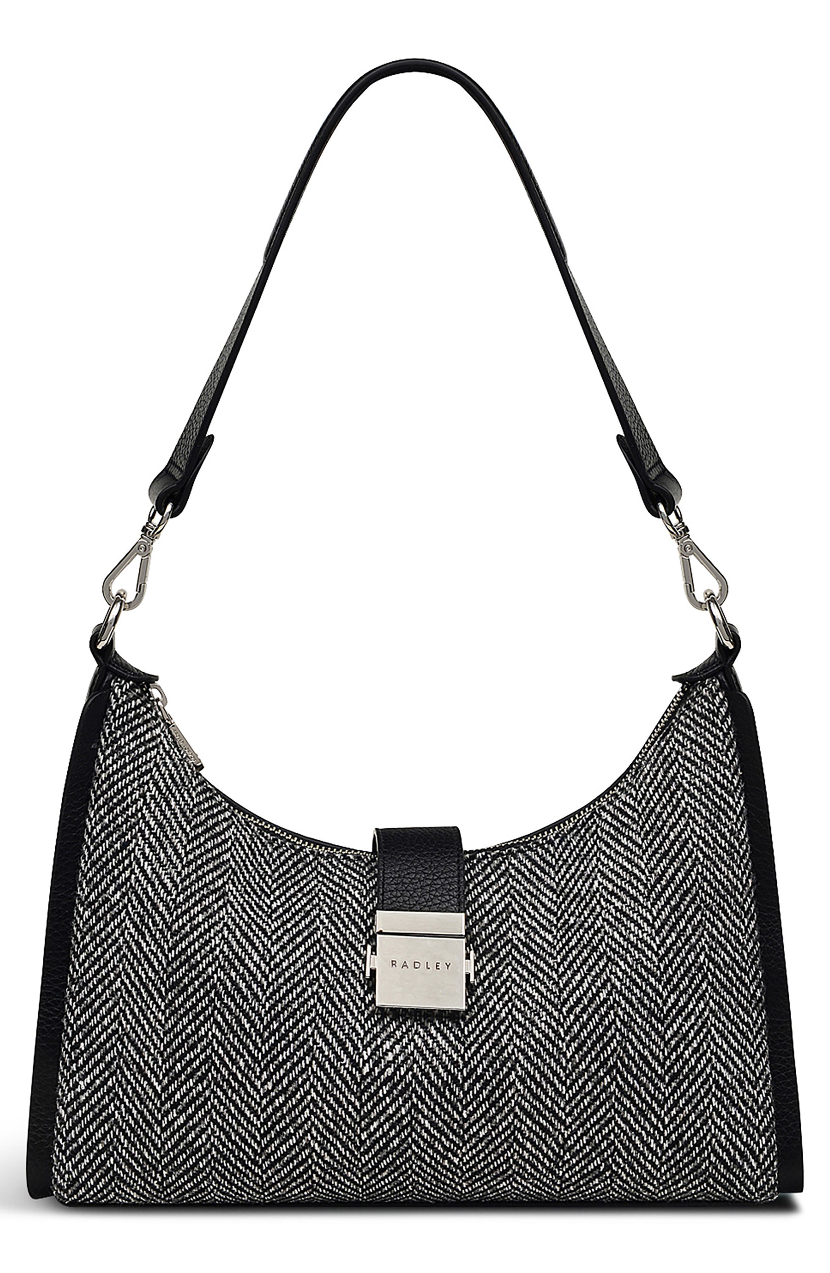 Sloane Street Herringbone Medium Shoulder Bag