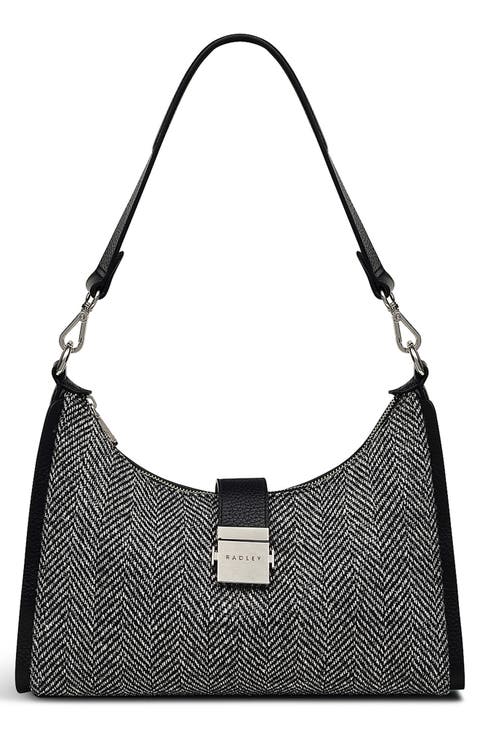 Sloane Street Herringbone Medium Shoulder Bag