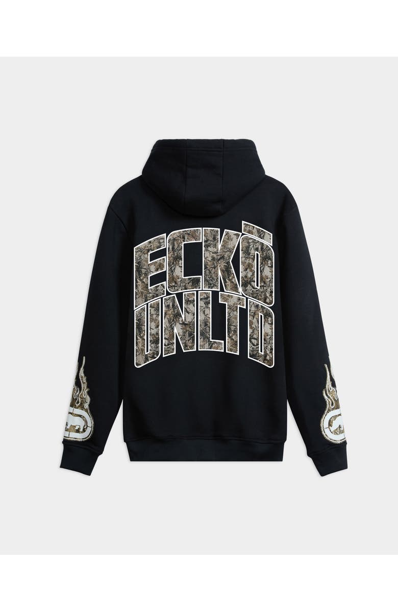 ECKO Leafy on Fire Hoodie, Alternate, color, Vintage Black