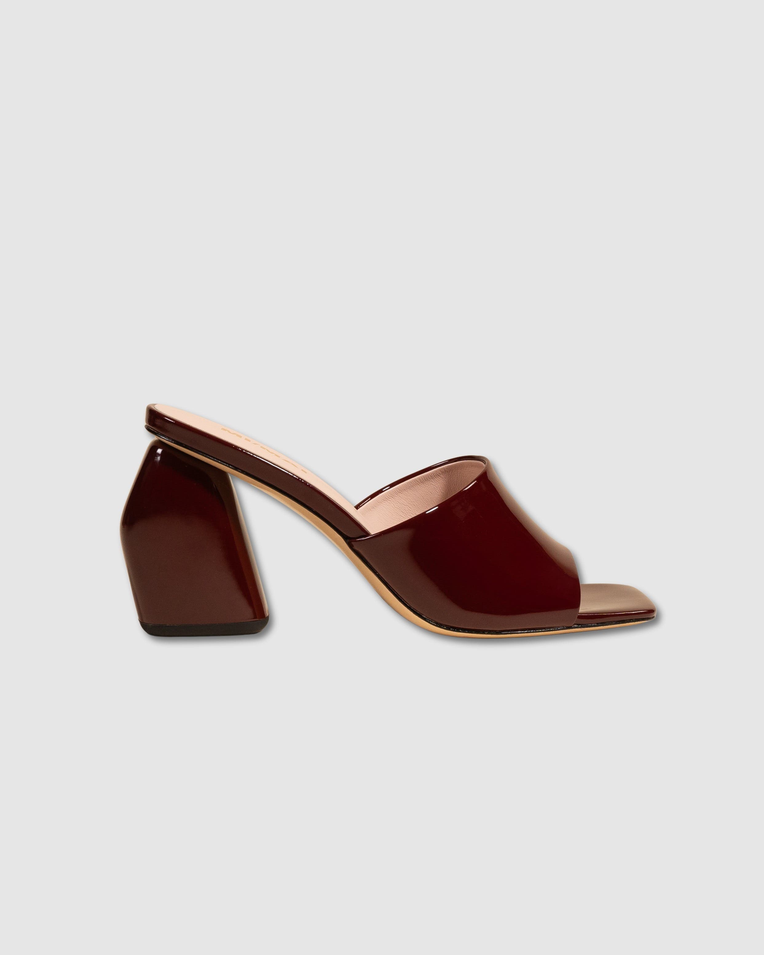 MI/MAI Gemma Patent High Mule, Main, color, Burgundy