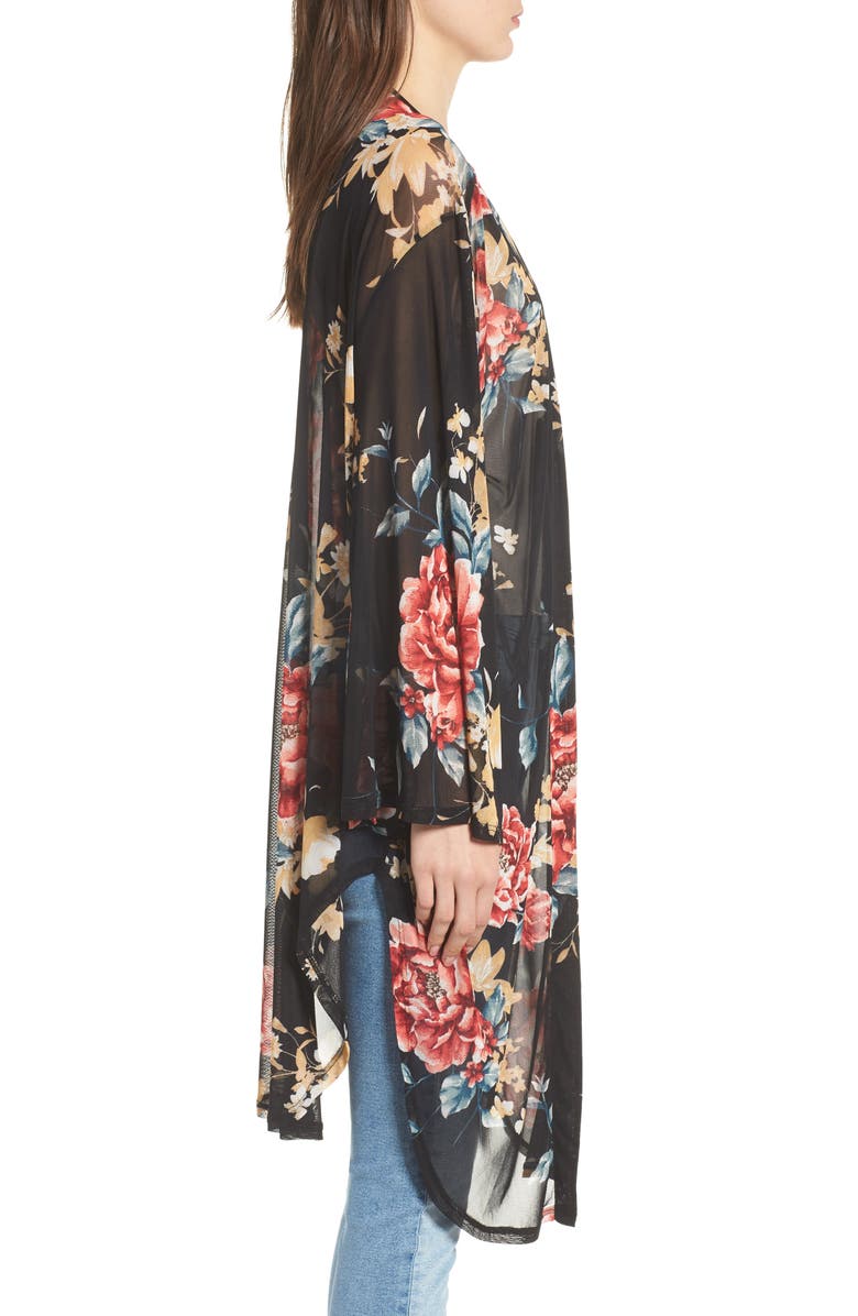 Band of Gypsies Floral Kimono, Alternate, color, 