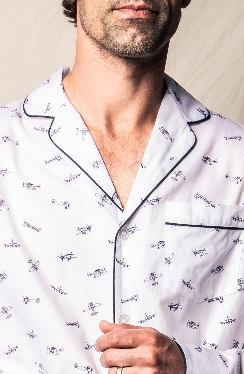 Petite Plume Par Avion Woven Cotton Pajamas, Alternate, color,