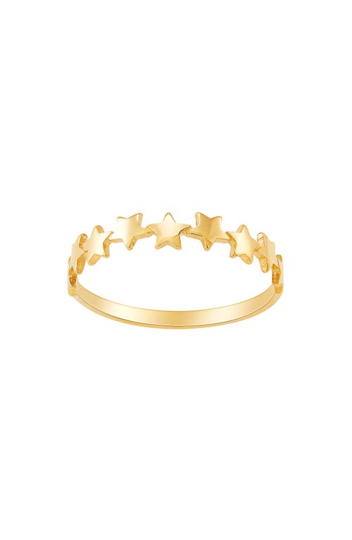 Frankie & Zoe Star Band Ring In Gold