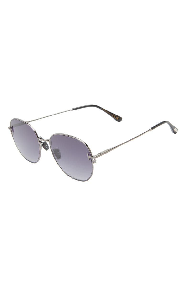 TOM FORD 56mm Gradient Round Sunglasses, Alternate, color, 