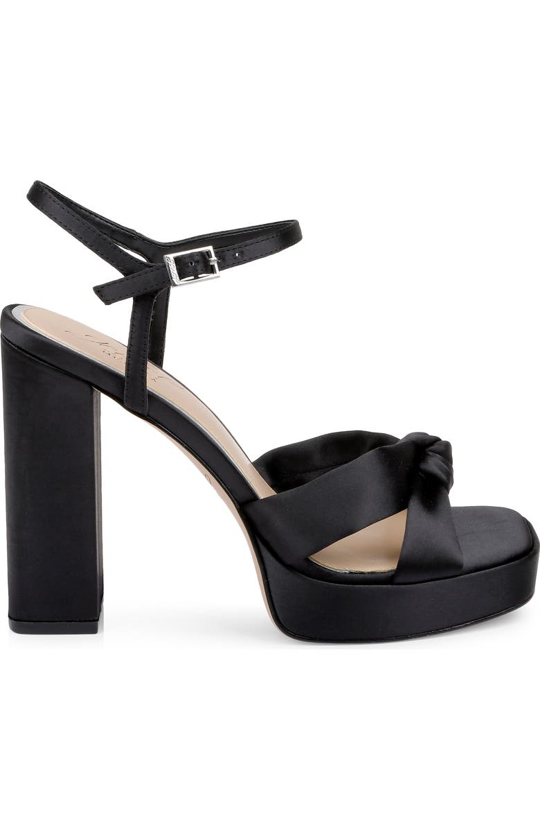 Jewel Badgley Mischka Valencia Ankle Strap Platform Sandal, Alternate, color, Black