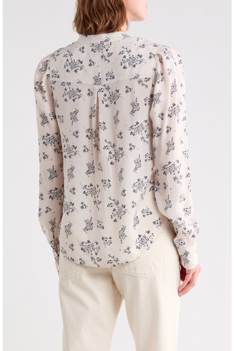 Avery Printed Band Collar Shirt, Alternate, color, FLOWER SHOWER IVORY DUST
