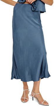 Rails Anya Satin Midi Skirt