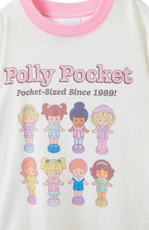 Shop Cotton On Kids Kid's License Drop Shoulder Short Sleeve Tee In Polly Pocket Vanilla