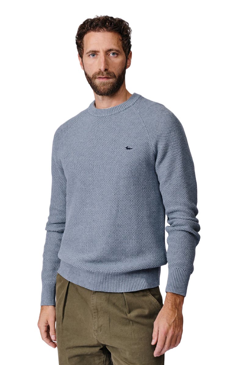 Aubin Norton Textured Crew Neck Jumper, Main, color, Pale Blue