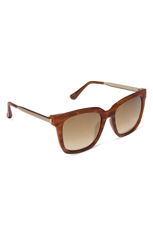 Diff 54mm Square Sunglasses In Harvest Tortoise