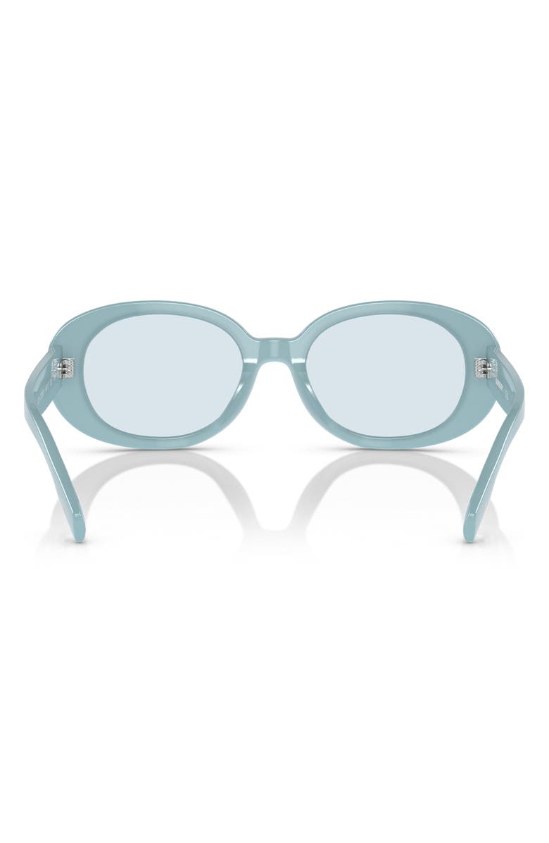 Burberry Kids' 48mm Oval Sunglasses, Alternate, color, Azure / Light Blue
