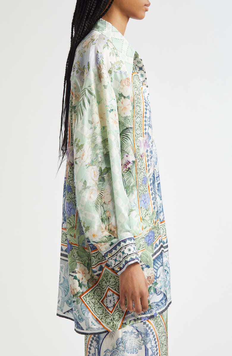 Camilla Long Sleeve Silk Shirtdress, Alternate, color,