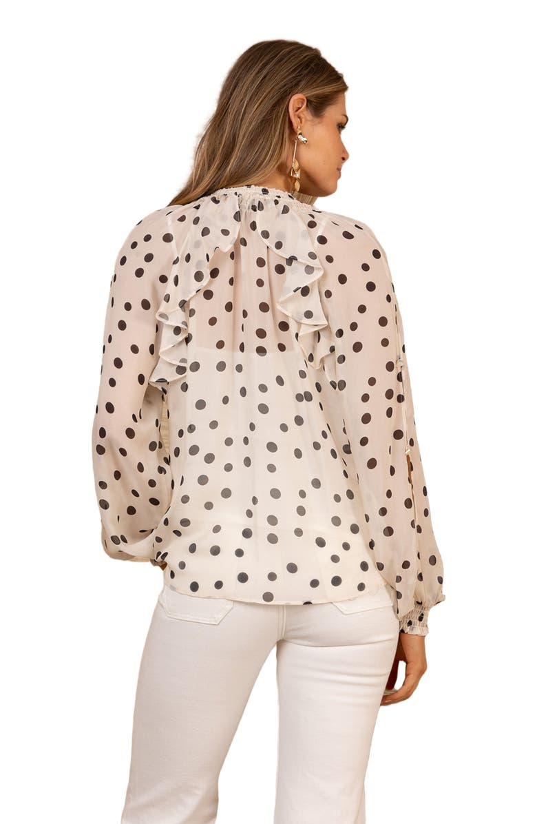 Hale Bob Jaylene Silk Top, Alternate, color, Ivory