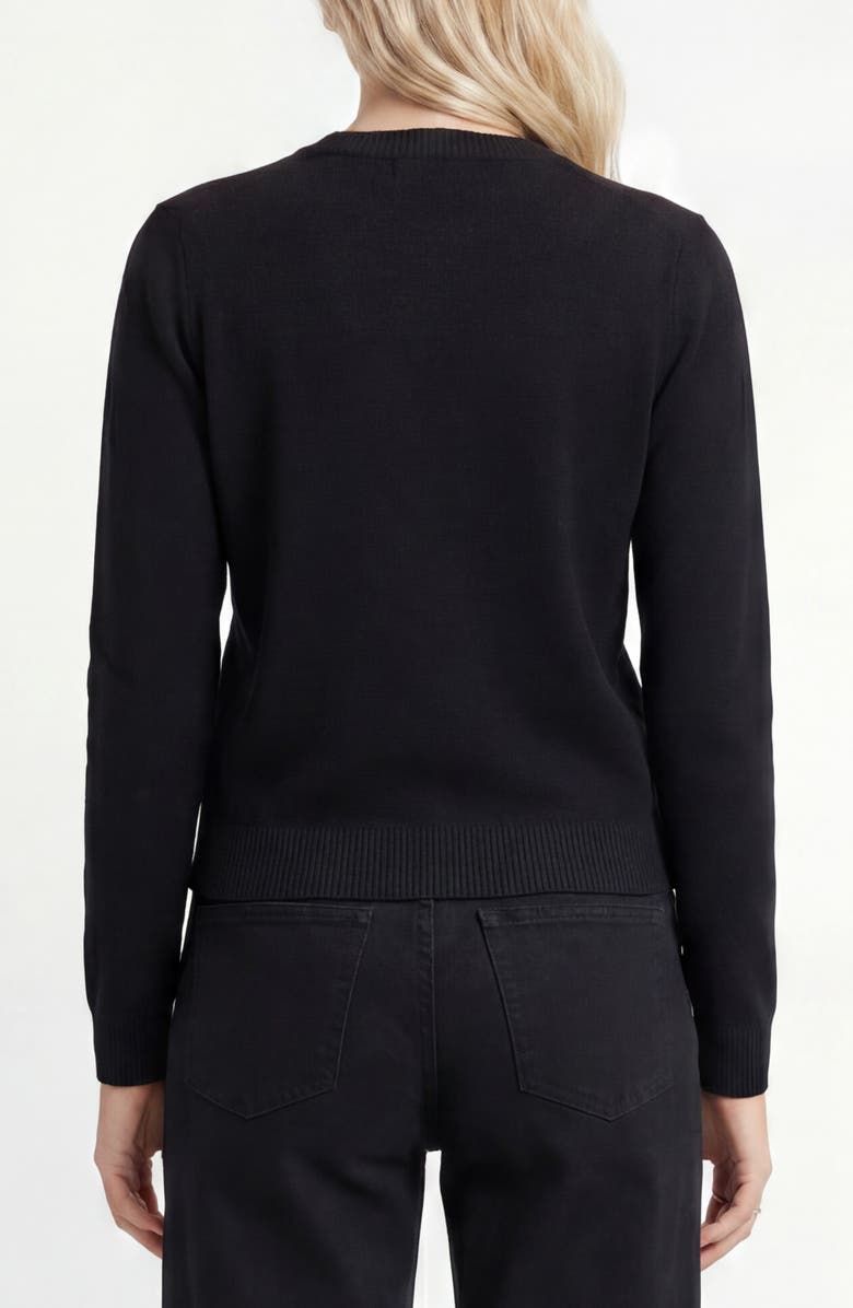 Love By Design Keira Chest Pocket Cardigan, Alternate, color, Black