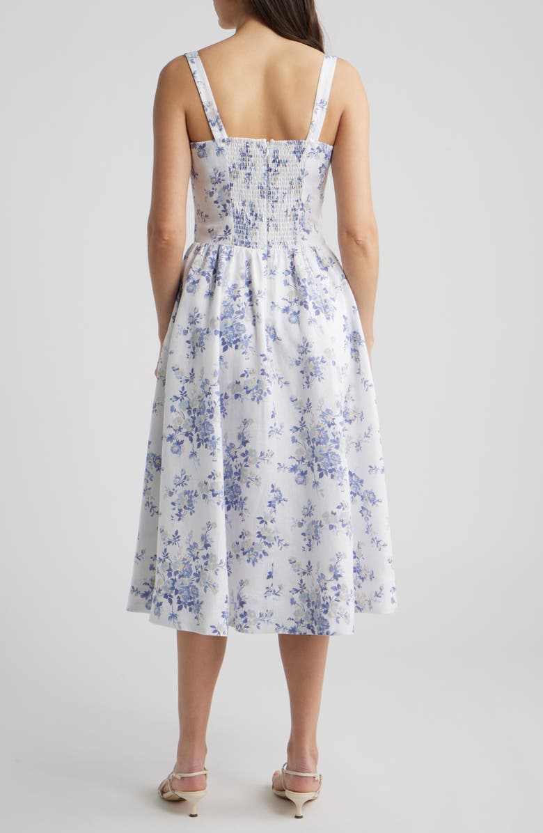 Reformation Janu Linen Sundress, Alternate, color, Lana