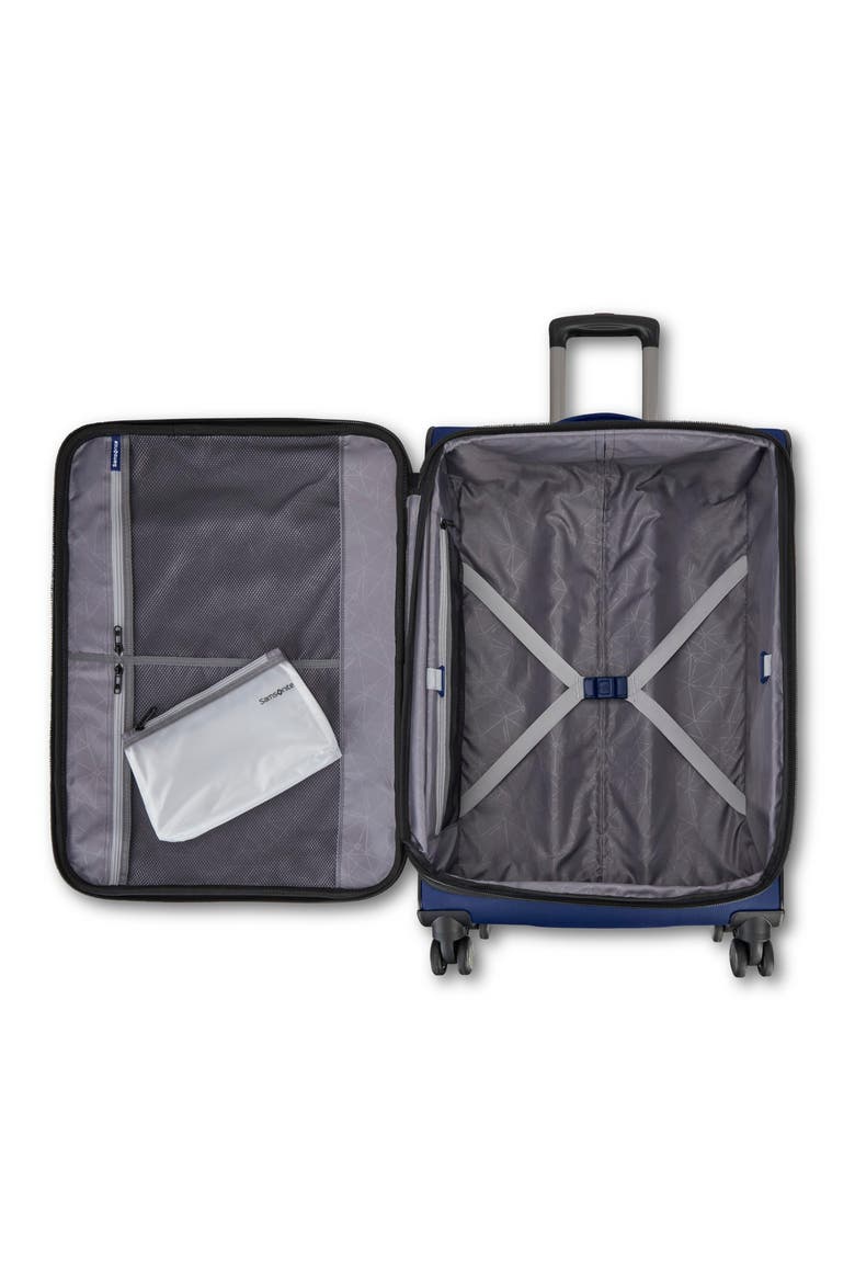 Ascella 4 Softside Expandable 25" Medium Checked Spinner Luggage, Alternate, color, Dusk Purple