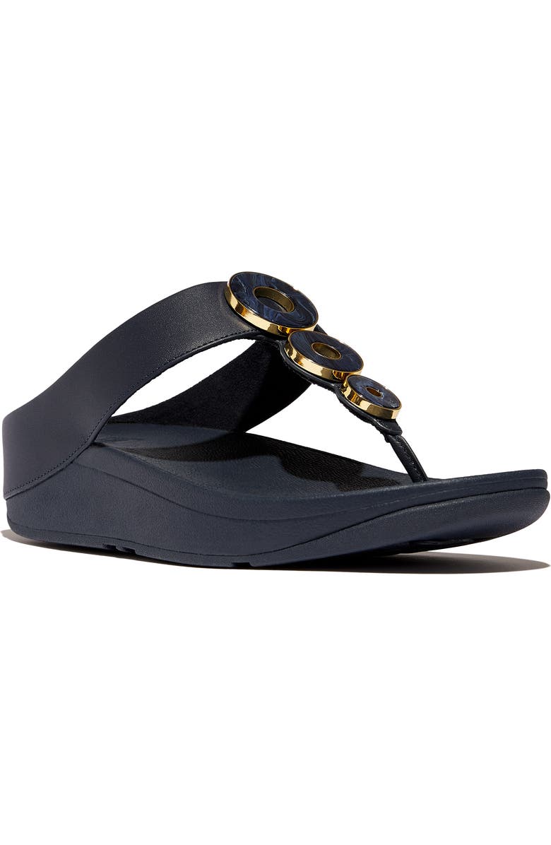 FitFlop Fino Platform Wedge Flip Flop, Main, color, Midnight Navy