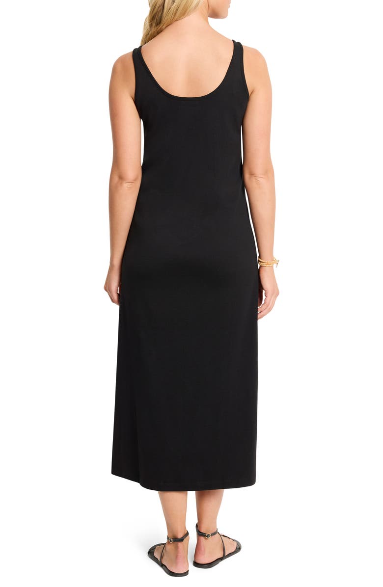 NZT by NIC+ZOE Henley Midi Tank Dress, Alternate, color, Black Onyx