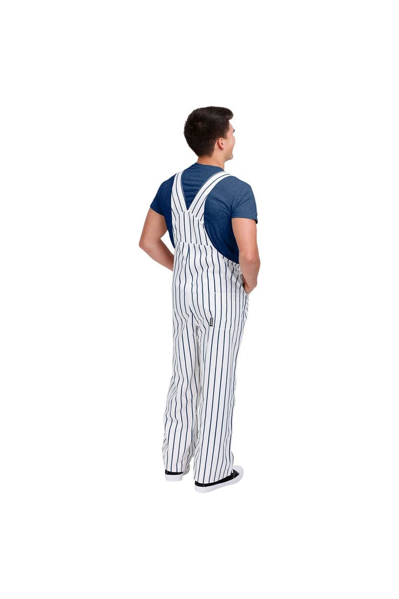 Men's FOCO  White New York Yankees Pinstripe Bib Overalls, Alternate, color, White
