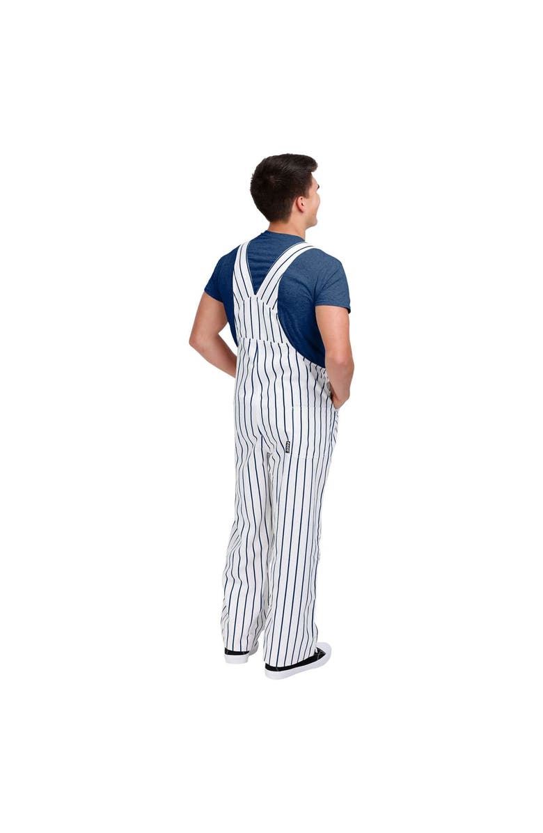 FOCO Men's FOCO  White New York Yankees Pinstripe Bib Overalls, Alternate, color, White
