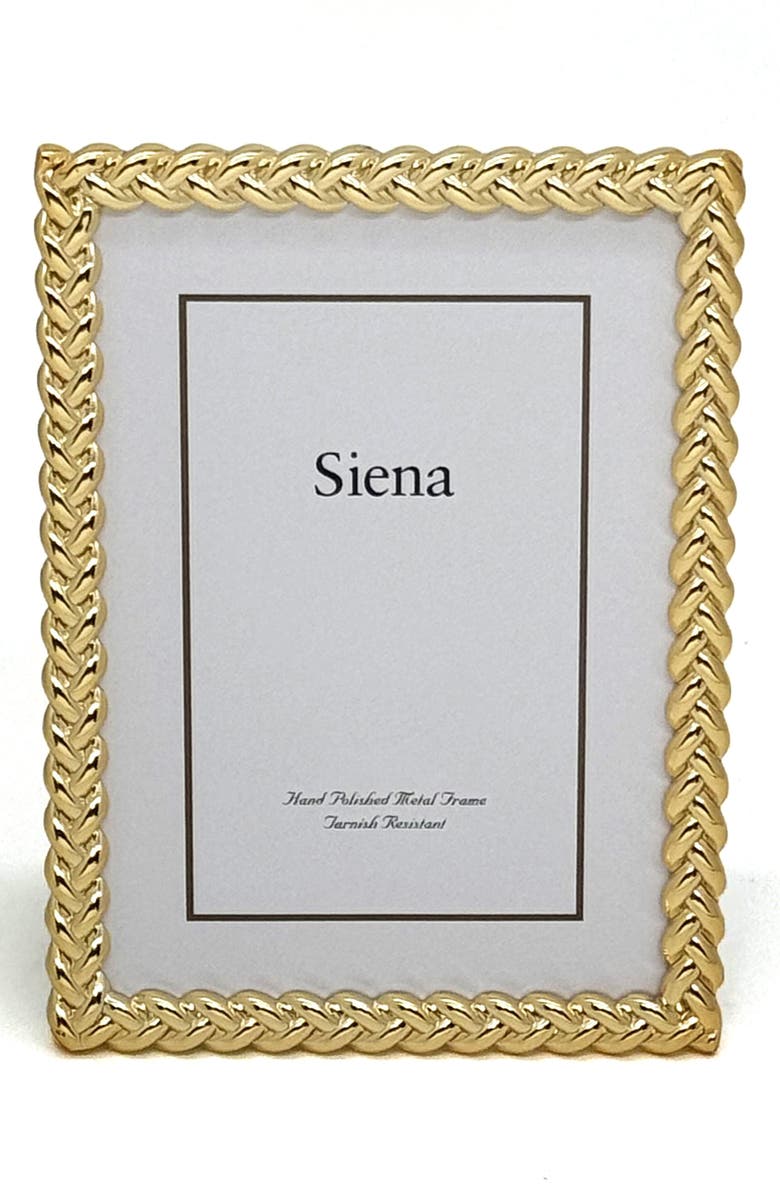 Siena Goldtone Braid 5" x 7" Picture Frame, Alternate, color, Gold