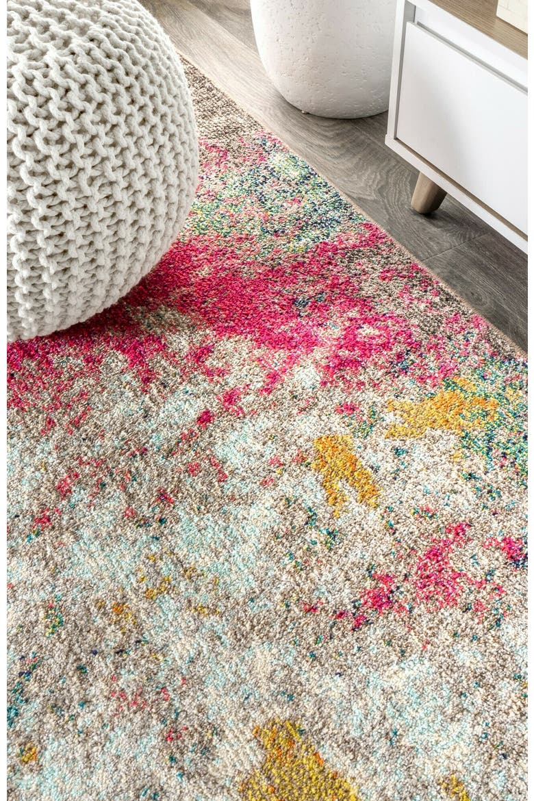 Contemporary POP Modern Abstract Area Rug, Alternate, color, Yellow/Multi