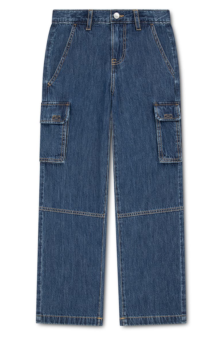 Kids' Baggy Cargo Jeans, Main, color, FIRE