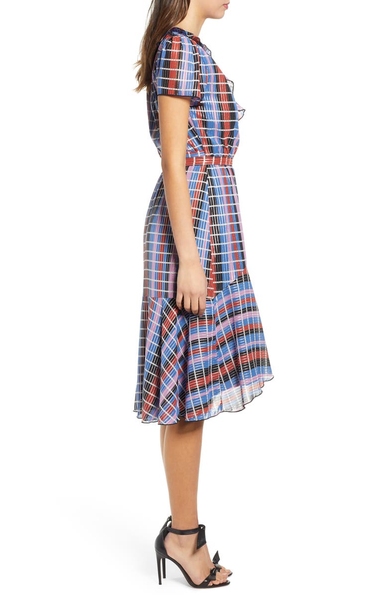 WAYF Sutton Wrap Dress, Alternate, color, Stripe Foil