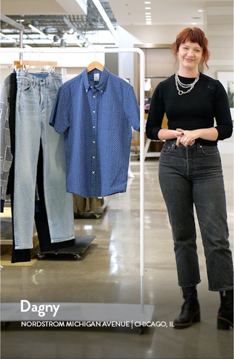 Sport Fit Polka Dot Short Sleeve Cotton Shirt, sales video thumbnail