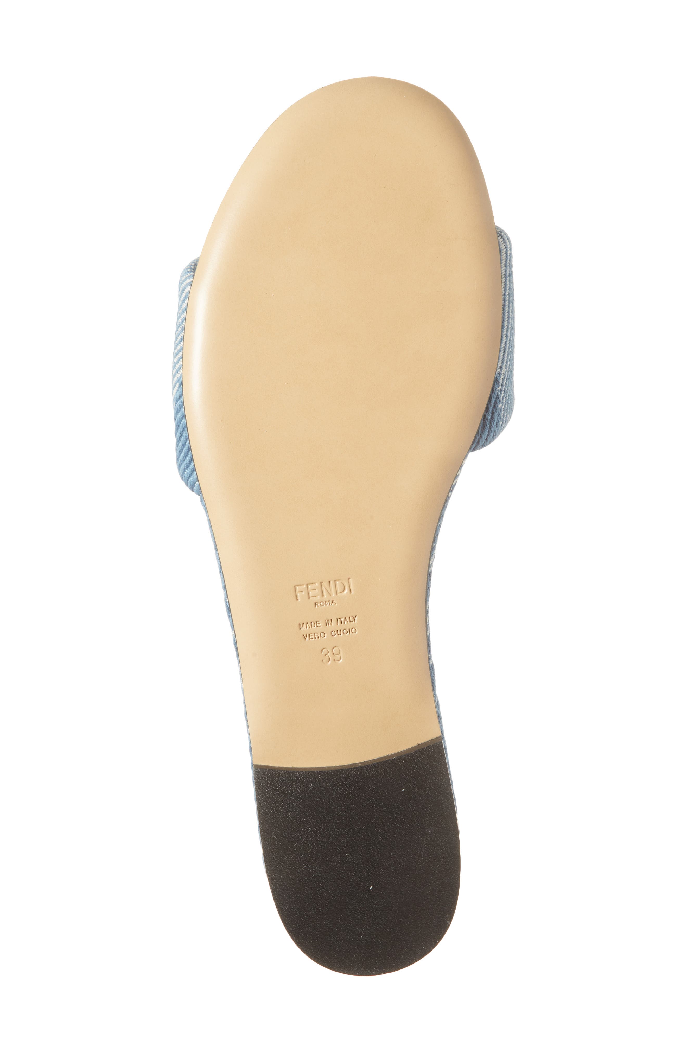 Signature Logo Slide Sandal, Alternate, color, BIANCO BLU CERULEO