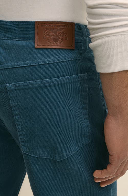 Brooks Brothers Stretch Cotton Corduroy Five Pocket Pants In Blue