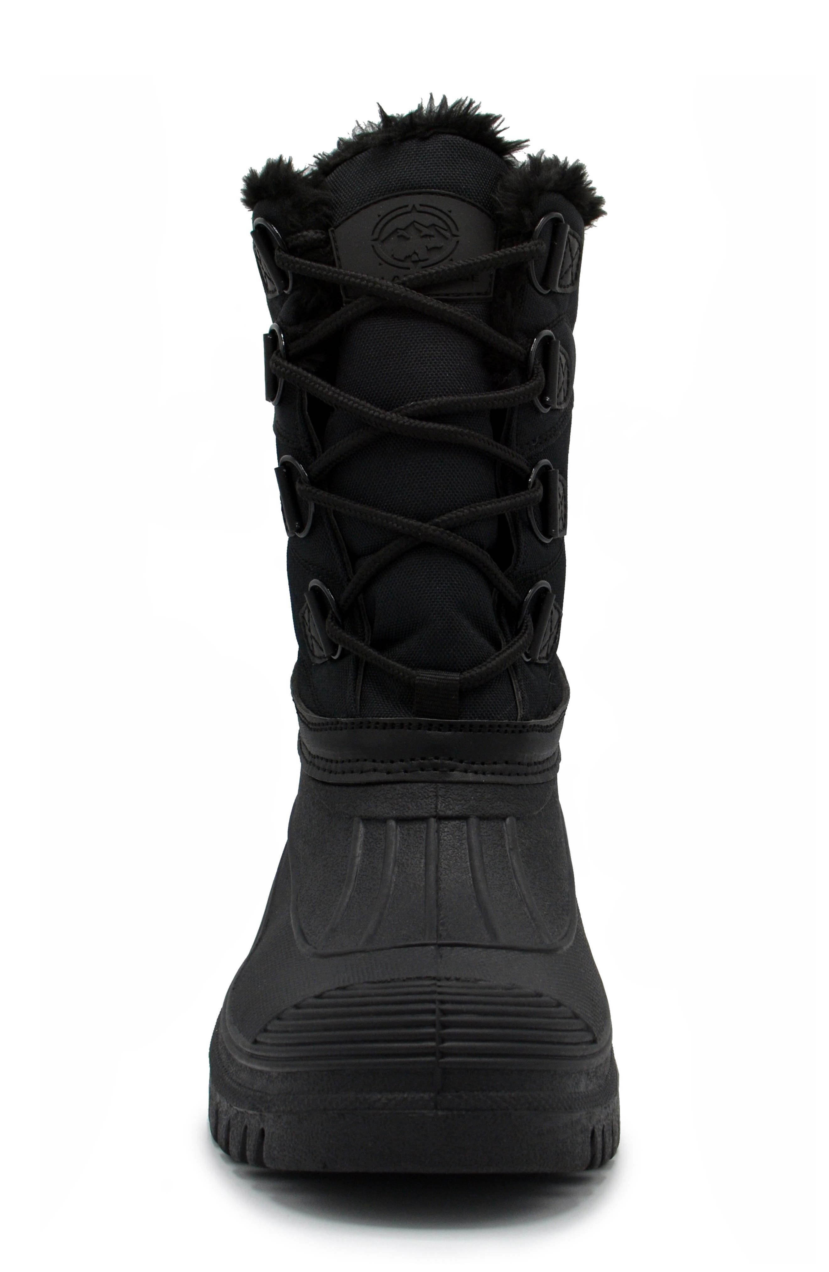 POLAR RANGE Decker Faux Fur Lined Snow Boot, Alternate, color, Black