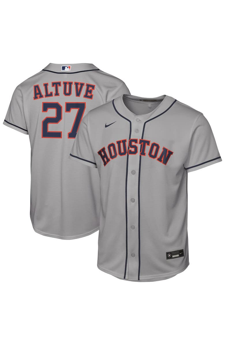 Nike Youth Nike Jose Altuve Gray Houston Astros Road Replica Jersey, Main, color, Gray