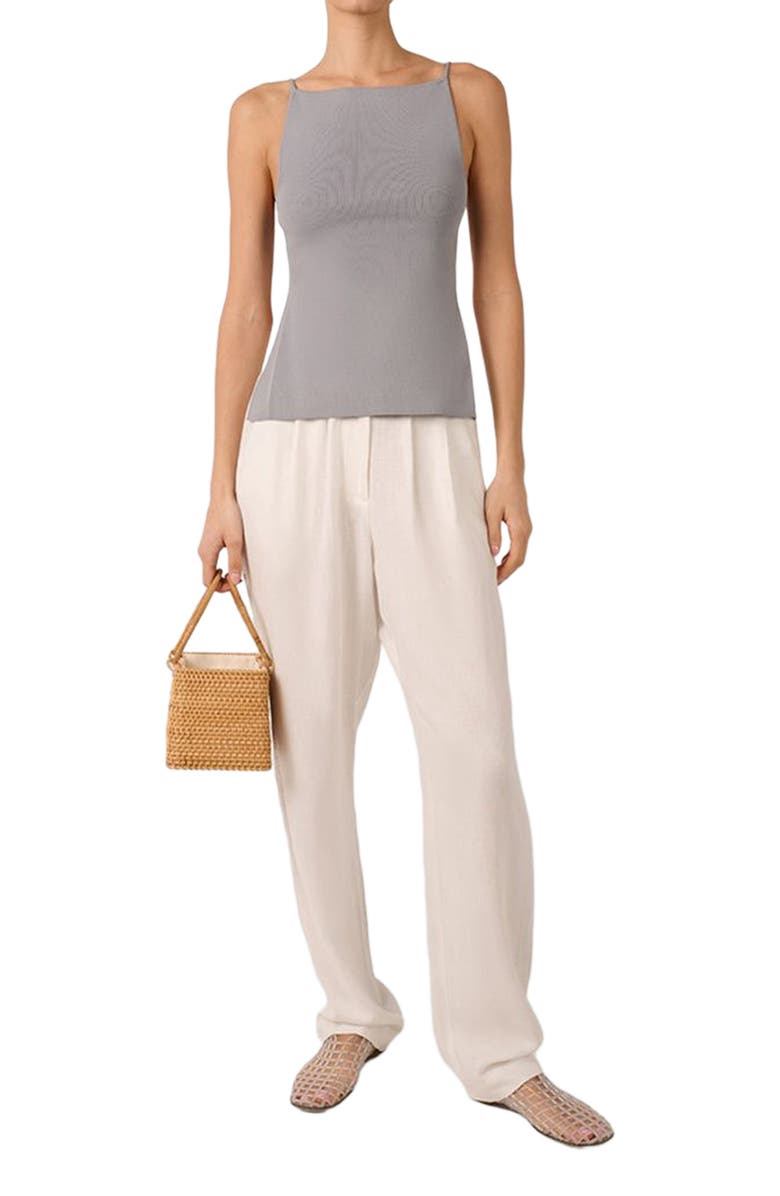 WeWoreWhat High Straight Neck Top, Main, color, Dusty Blue