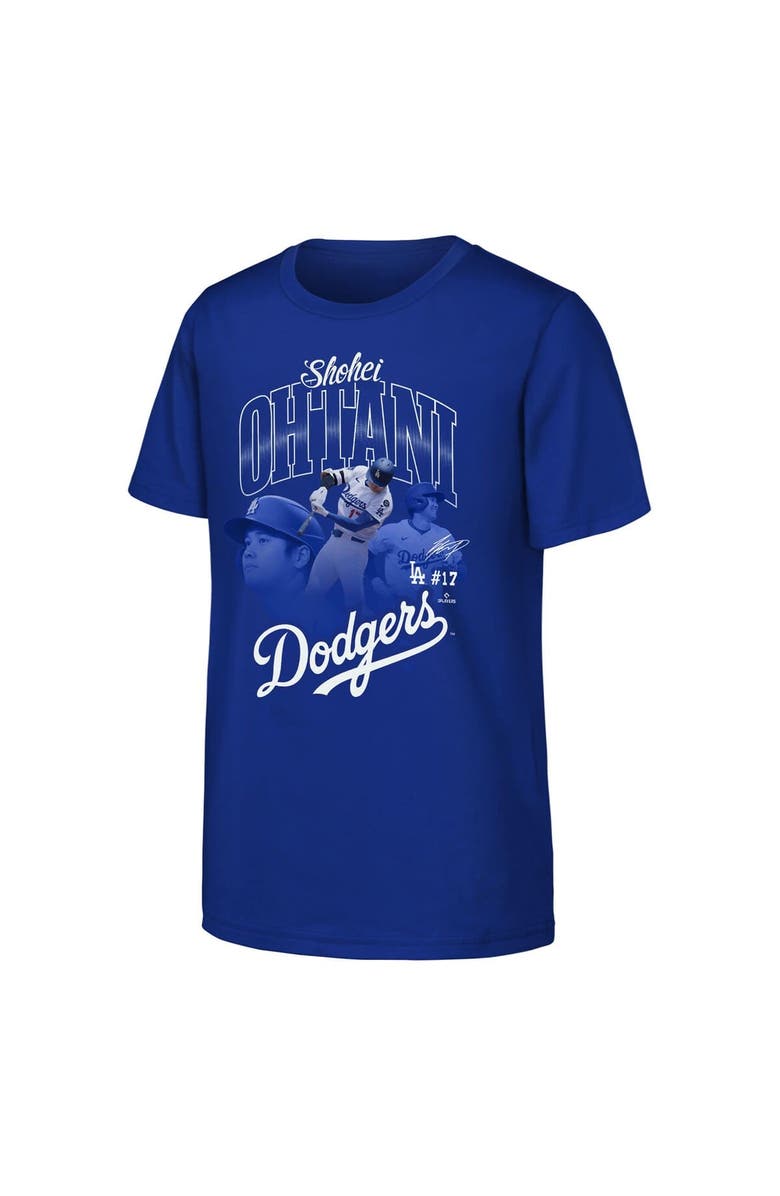 Outerstuff Youth Outerstuff Shohei Ohtani Royal Los Angeles Dodgers Triple Player Graphic T-Shirt, Alternate, color,