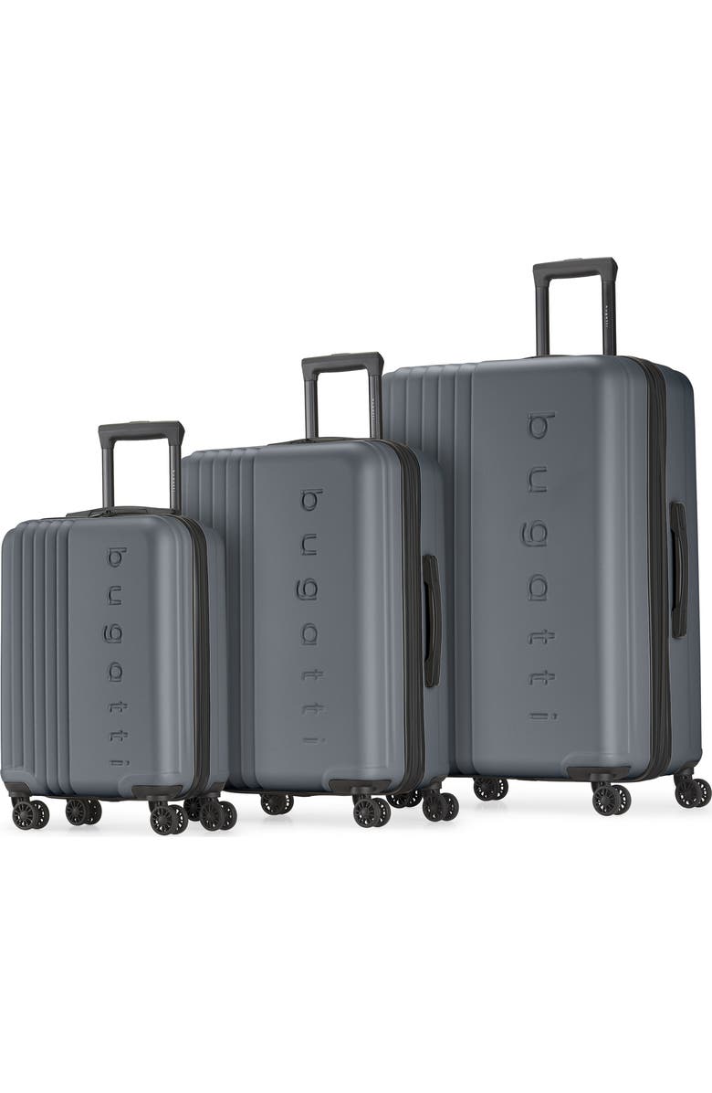 bugatti Classic 3-Piece Hardside Luggage Set, Main, color, Grey