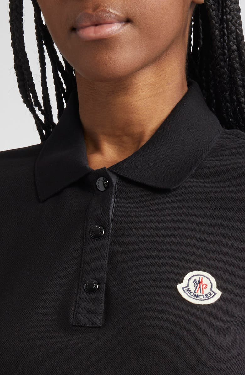Moncler Cotton Piqué Polo, Alternate, color, Black