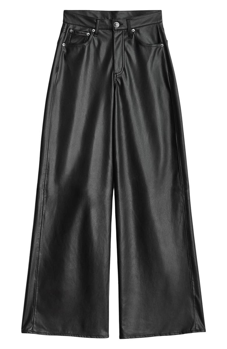 rag & bone Sofie Wide Leg Faux Leather Pants, Alternate, color, 