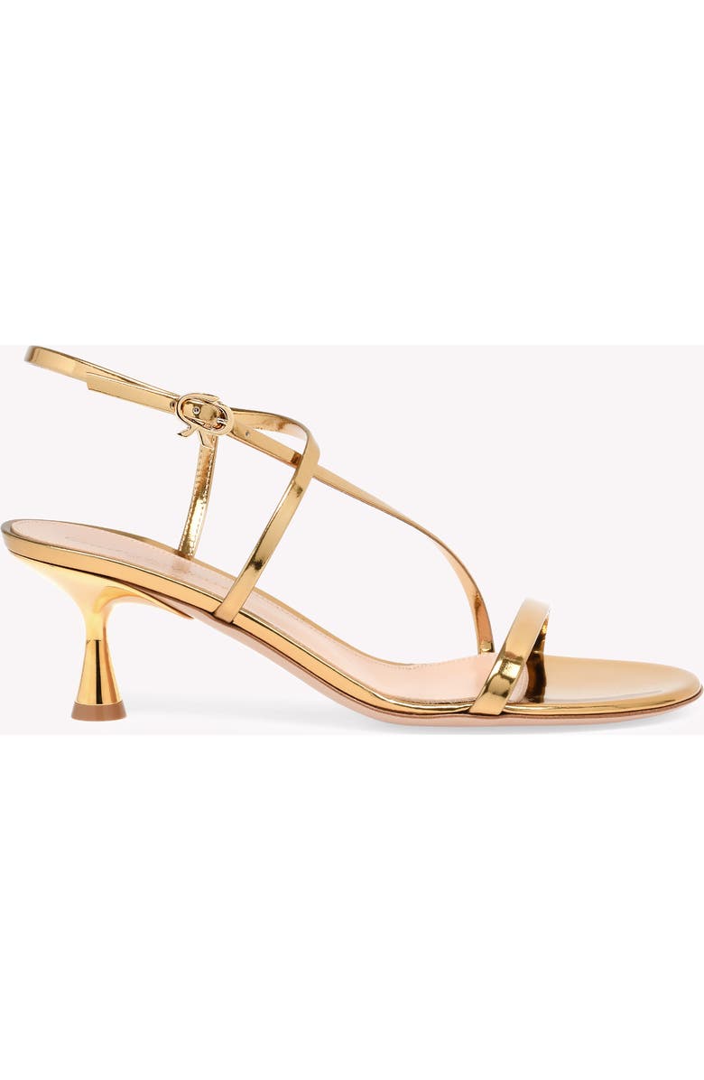 Gianvito Rossi Ascent Sandal 55, Main, color, Gold Calf Leather