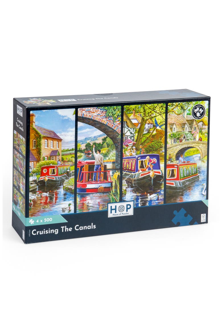 Cruising the Canals Assorted 4-Pack 500-Piece Jigsaw Puzzles, Main, color, NONE