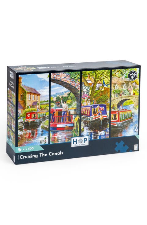 Cruising the Canals Assorted 4-Pack 500-Piece Jigsaw Puzzles